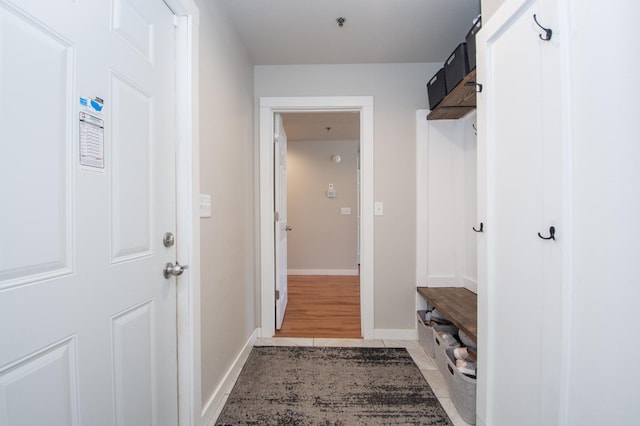 mudroom with baseboards