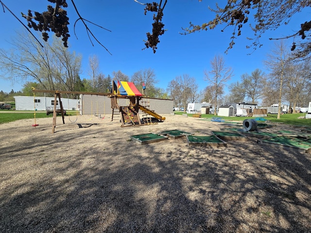 view of play area