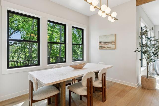 9399 Eagle Ridge Way, Chanhassen, MN 55317 - dining room featuring healthy amount of natural light and light wood-style floors