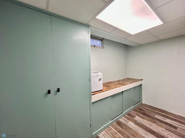 interior space with wood finished floors