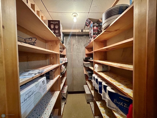 view of storage room