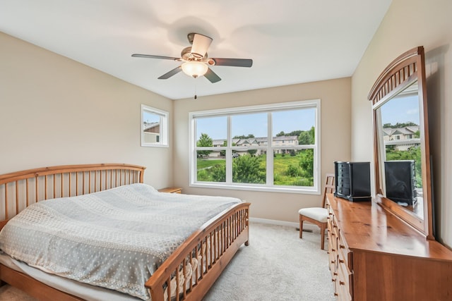 3623 Cove Point Cir NW, Prior Lake, MN 55372 - bedroom with light carpet and a ceiling fan