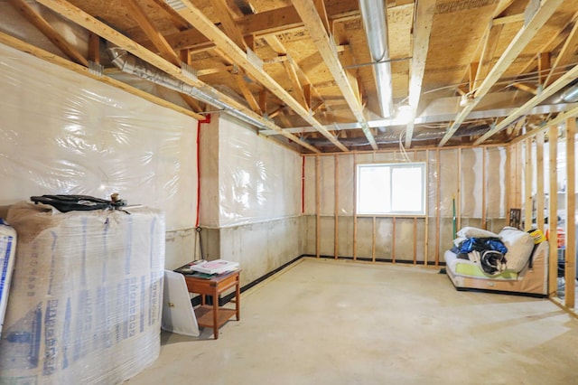 view of basement