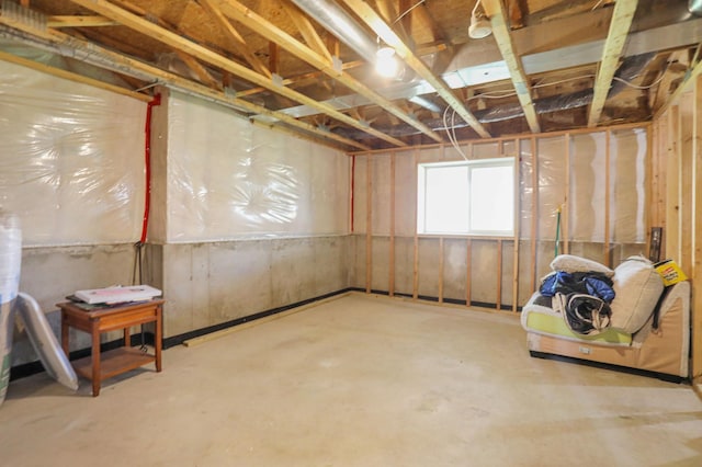 view of basement