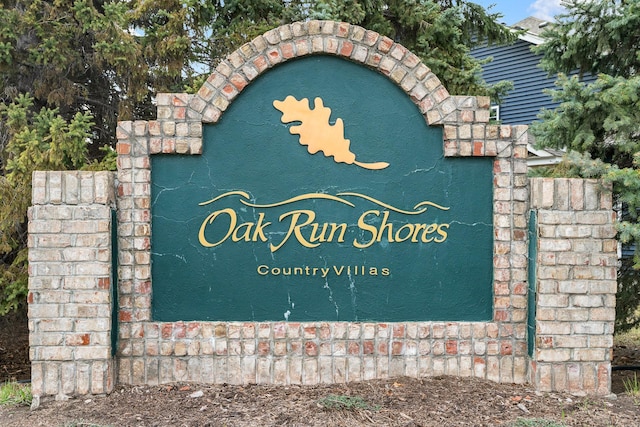 view of community sign