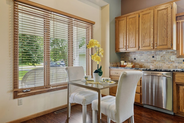 13227 180 1/2 Ct NW, Elk River, MN 55330 - dining space with dark wood-style floors and baseboards