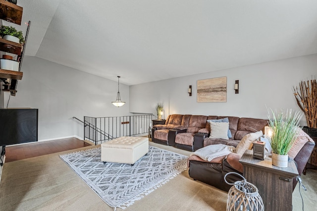 3903 Gershwin Ave N, Oakdale, MN 55128 - living area featuring wood finished floors and lofted ceiling