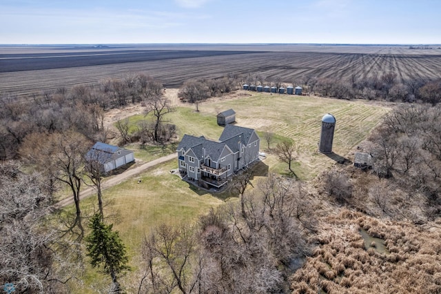 bird's eye view featuring a rural view