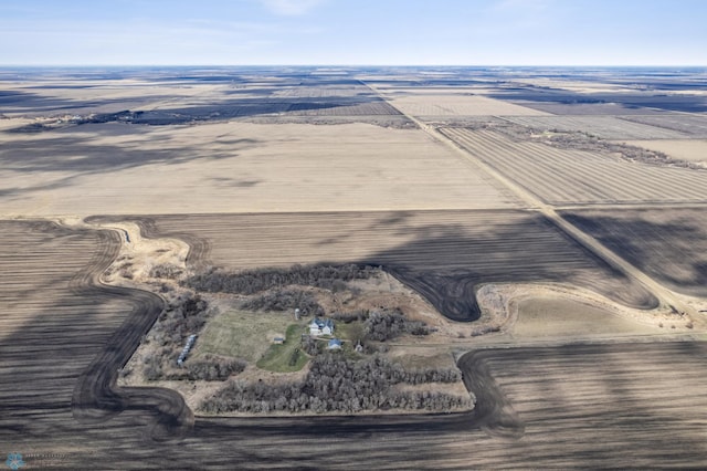 bird's eye view with a rural view