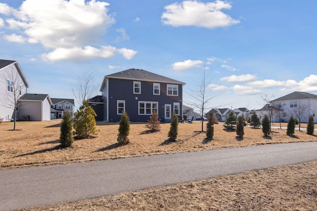 view of front facade with a residential view