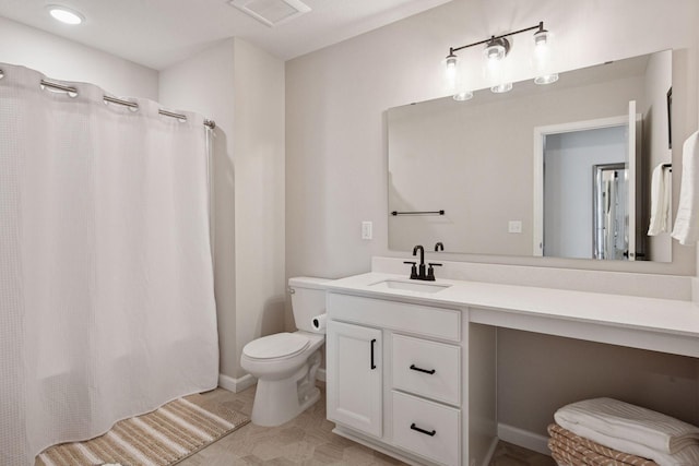 4994 Obsidian Way, Victoria, MN 55386 - full bathroom with toilet, vanity, a shower with curtain, and baseboards