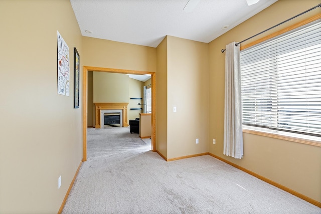 14012 54th Ave N Unit 4, Plymouth, MN 55446 - carpeted empty room with plenty of natural light, a glass covered fireplace, and baseboards