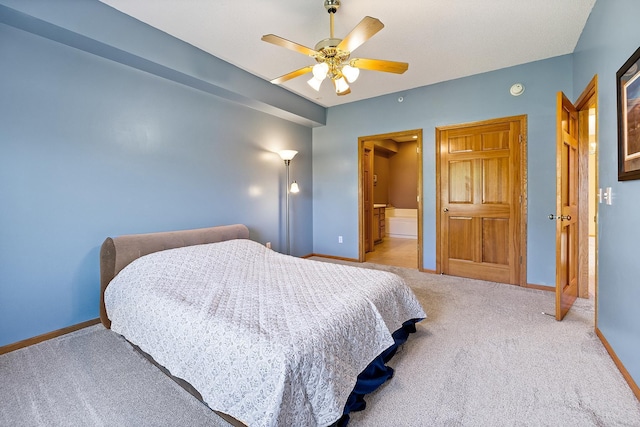 14012 54th Ave N Unit 4, Plymouth, MN 55446 - bedroom featuring carpet floors, baseboards, and ceiling fan