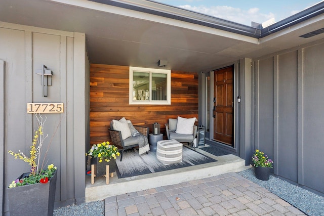 17725 26th Ave N, Plymouth, MN 55447 - view of exterior entry featuring board and batten siding