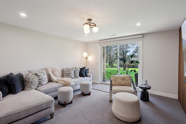 17725 26th Ave N, Plymouth, MN 55447 - living room with carpet floors, recessed lighting, and baseboards
