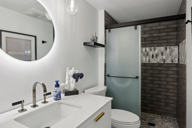 17725 26th Ave N, Plymouth, MN 55447 - bathroom with vanity, toilet, and tiled shower