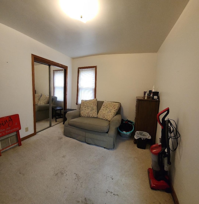 211 2nd St, Albert Lea, MN 56007 - living area featuring carpet floors and baseboards