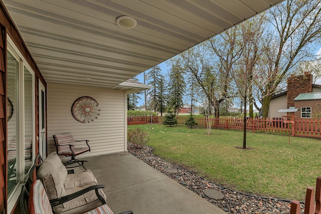 view of patio / terrace featuring a fenced backyard