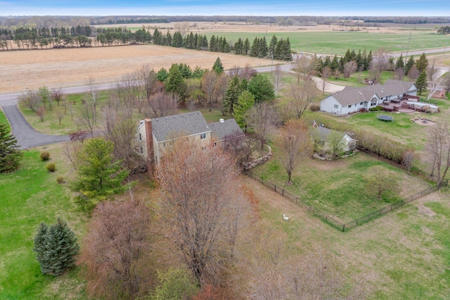 drone / aerial view featuring a rural view