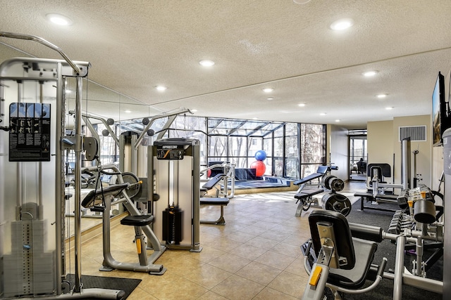 7200 York Ave S Unit 304, Edina, MN 55435 - workout area with a textured ceiling and recessed lighting