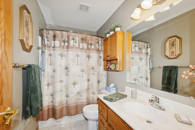14580 30th St, Clear Lake, MN 55319 - full bathroom with vanity, tile patterned flooring, and a shower with curtain