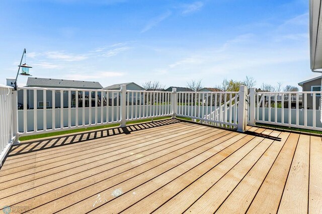 deck featuring a fenced backyard