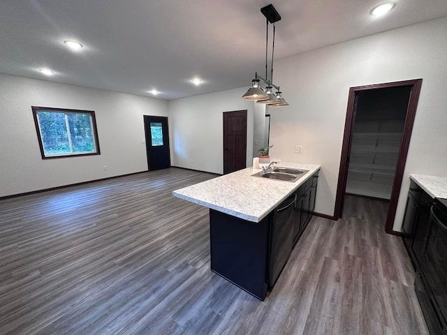 LOT11 Open Meadows Ct SE, Bemidji, MN 56601 - kitchen with a sink, dishwasher, light countertops, a peninsula, and dark wood-type flooring