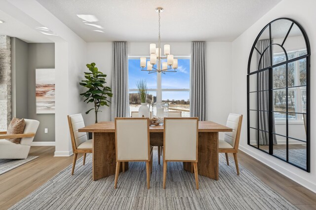 2704 Aspen Dr, Shakopee, MN 55379 - dining room featuring wood finished floors, a chandelier, and healthy amount of natural light