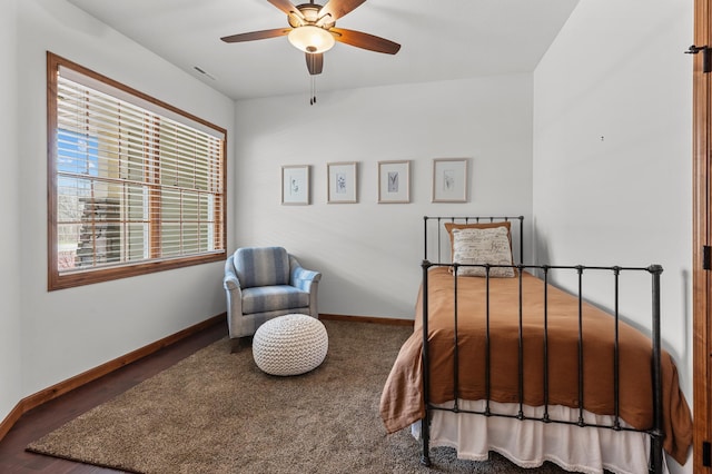 bedroom with baseboards