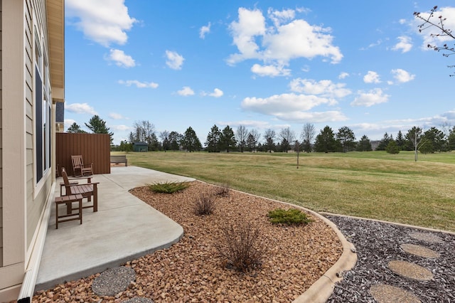 view of yard featuring a patio