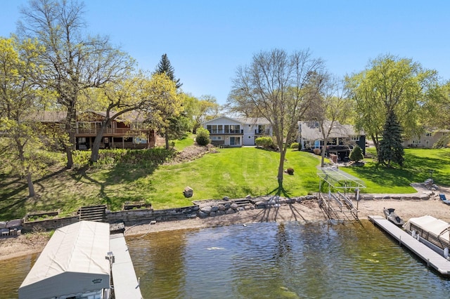 3124 Linden Cir NW, Prior Lake, MN 55372 - dock featuring a water view and a yard