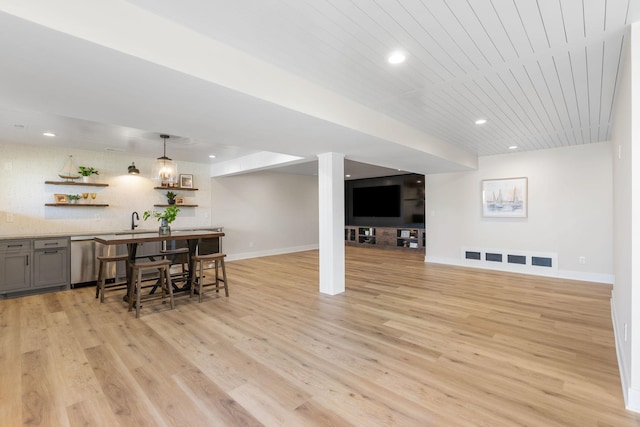 3124 Linden Cir NW, Prior Lake, MN 55372 - dining room featuring light wood-type flooring, recessed lighting, and baseboards