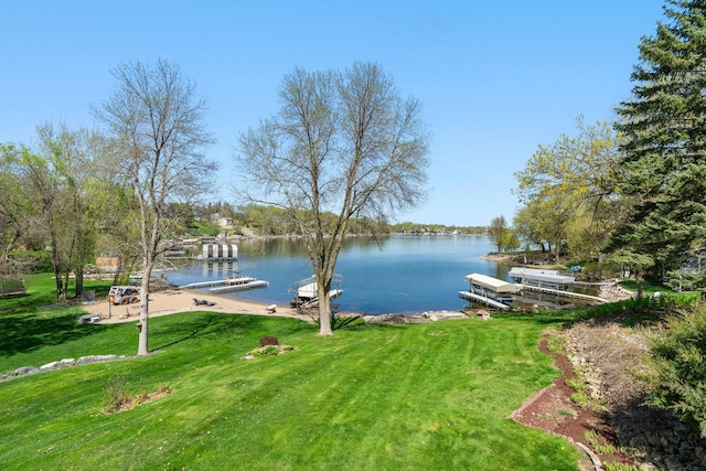 3124 Linden Cir NW, Prior Lake, MN 55372 - dock featuring a yard and a water view