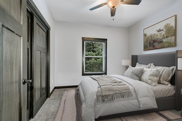 215 Butler St, Litchfield, MN 55355 - bedroom featuring baseboards and ceiling fan