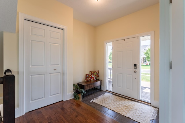19717 Hazel Nut Ave, Lakeville, MN 55044 - entryway with dark wood finished floors and baseboards
