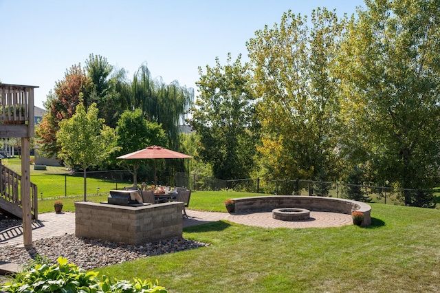 19717 Hazel Nut Ave, Lakeville, MN 55044 - view of yard with a fire pit and a patio