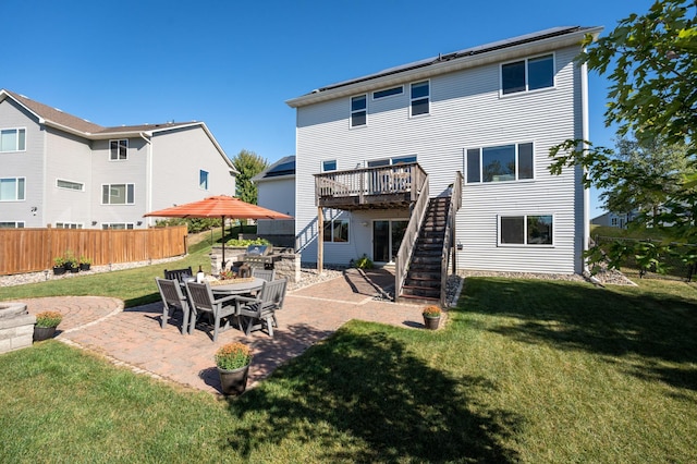 19717 Hazel Nut Ave, Lakeville, MN 55044 - back of property featuring stairs, a patio area, and a deck