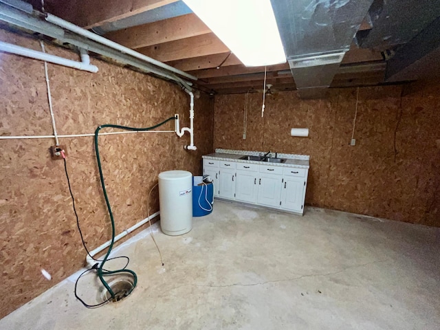 777 Big Round Ave, Georgetown Twp, WI 54853 - below grade area featuring a sink