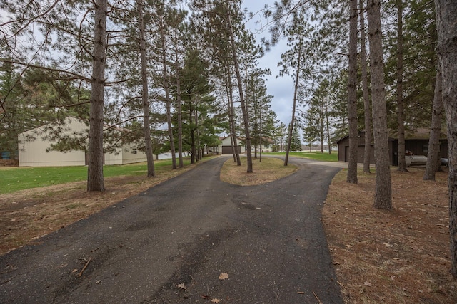 view of asphalt driveway