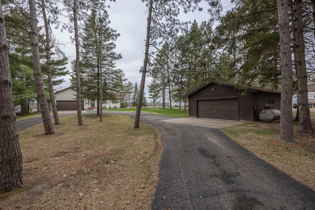 view of asphalt driveway
