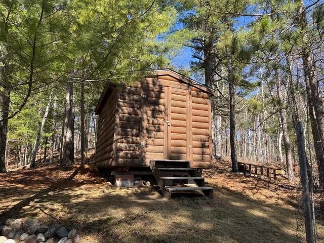 view of shed