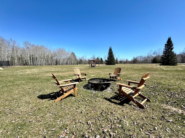 63521 County Road 2, Warroad, MN 56763 - view of yard featuring a fire pit