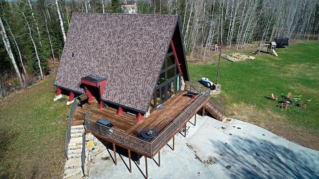 63521 County Road 2, Warroad, MN 56763 - birds eye view of property with a forest view