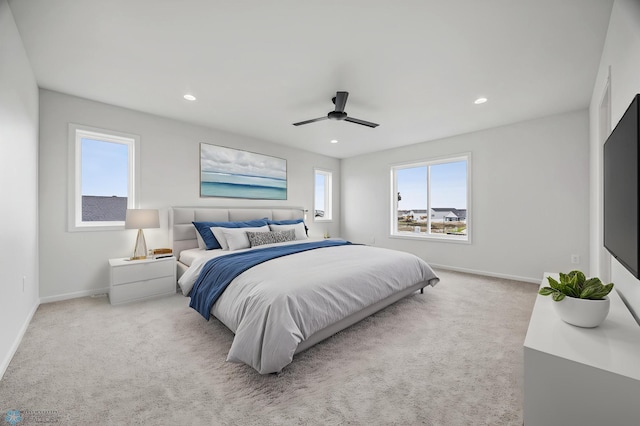 5875 11th St W, West Fargo, ND 58078 - carpeted bedroom featuring recessed lighting, baseboards, and ceiling fan