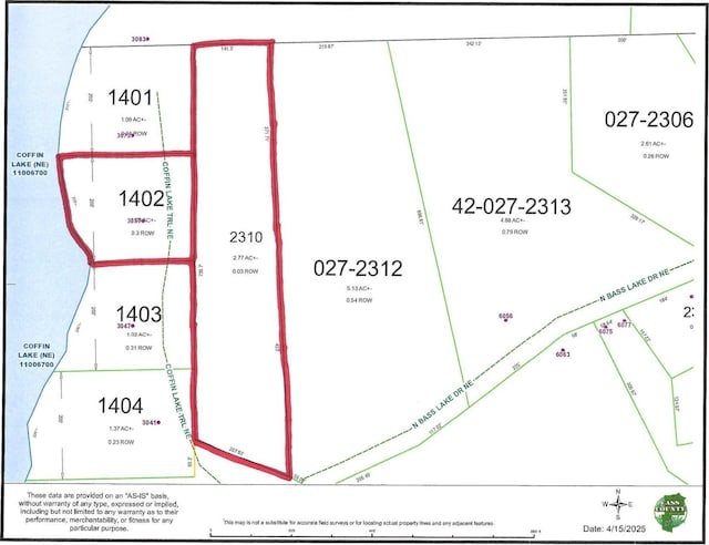 map of parcels