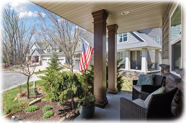 view of patio / terrace with covered porch