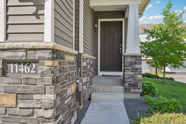 11462 81st Pl N, Maple Grove, MN 55369 - entrance to property with stone siding