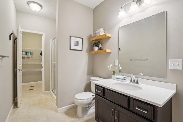 11462 81st Pl N, Maple Grove, MN 55369 - full bath with vanity, toilet, a stall shower, and baseboards