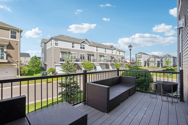 11462 81st Pl N, Maple Grove, MN 55369 - deck with a residential view and an outdoor living space