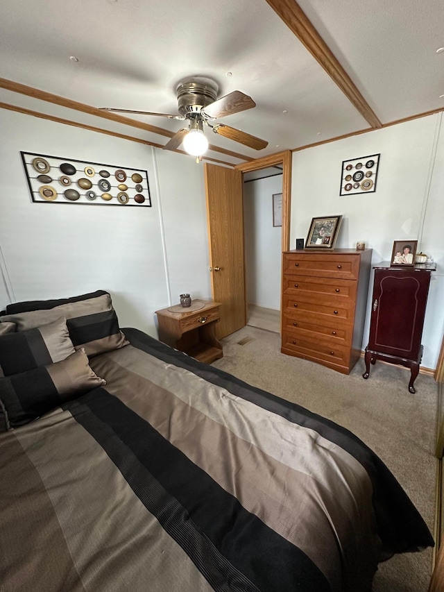 1404 Central Rd, Littlefork, MN 56653 - carpeted bedroom with ceiling fan